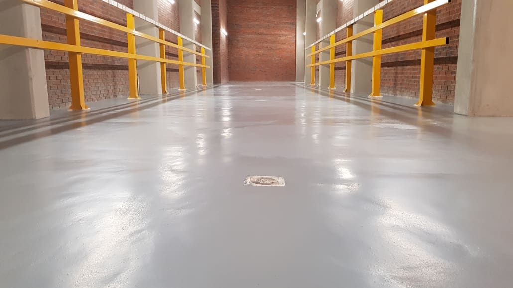 Polyurethane floor in GUD Batery Bay